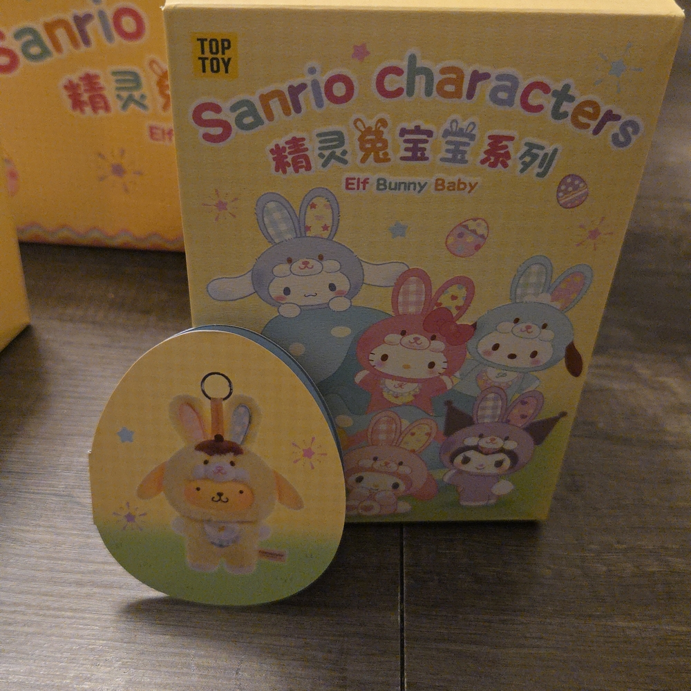 Pompompurin -  Sanrio Characters Elf Bunny Baby Series Plush Vinyl Confirmed Box